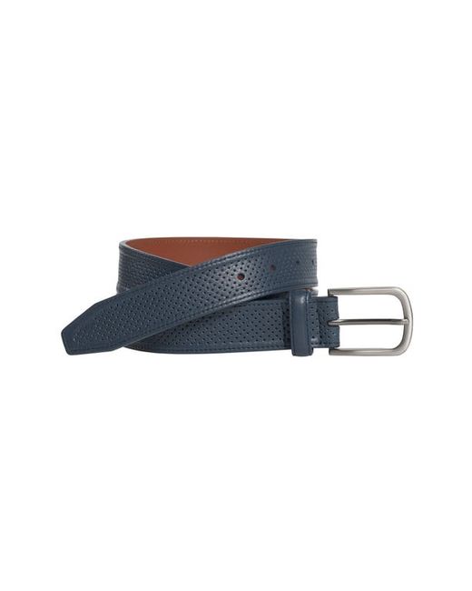 Johnston & Murphy Perforated Leather Belt in at