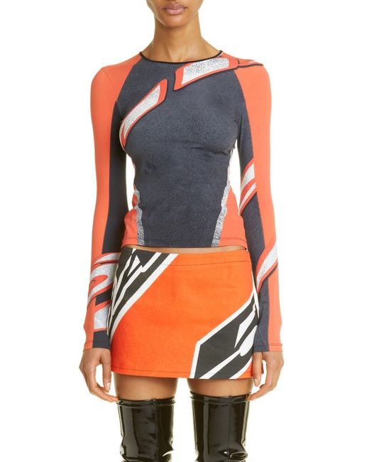 Miaou Colorblock Long Sleeve Top in at