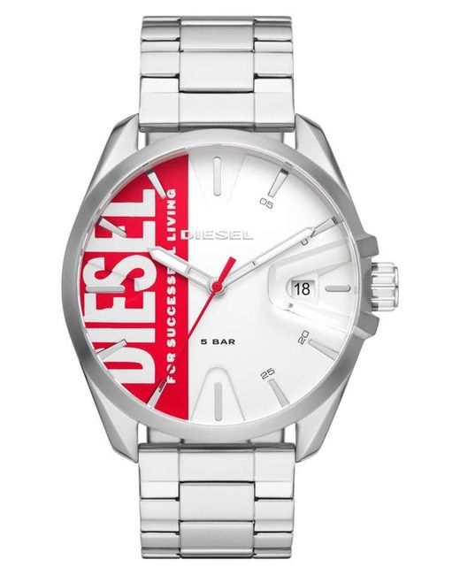 Diesel® DIESEL MS9 Three-Hand Date Bracelet Watch 44mm in at
