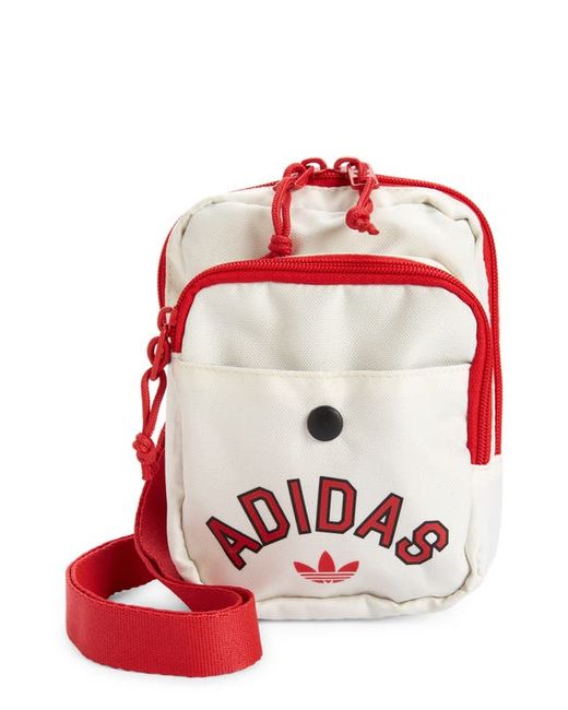Adidas Originals Utility Festival 3.0 Recycled Polyester Crossbody Bag in Off Better Scarlet at