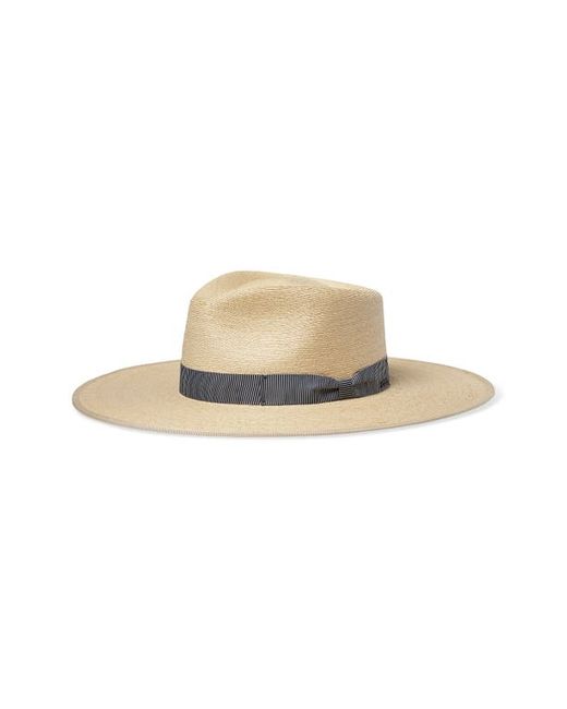 Brixton Jo Straw Rancher Hat in Natural/Black at