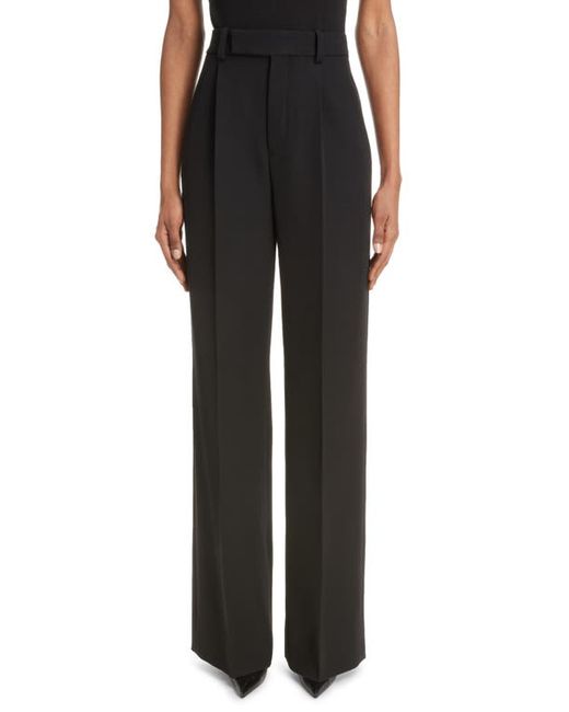 Saint Laurent Wool Wide Leg Trousers in at