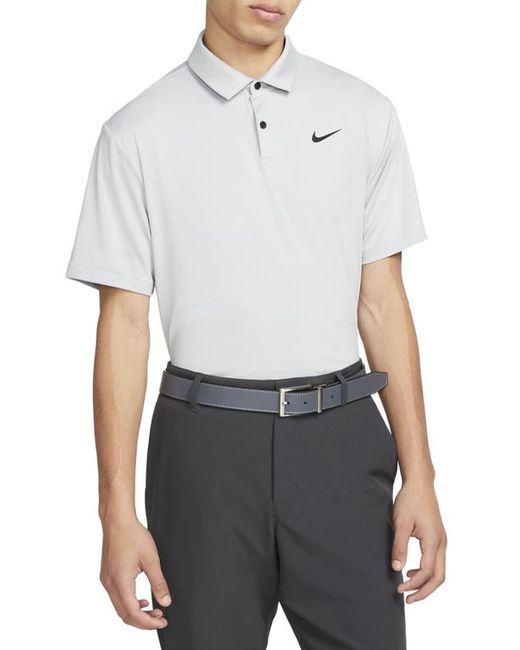 Nike Golf Dri-FIT Tour Solid Golf Polo in Light Smoke Grey/Black at