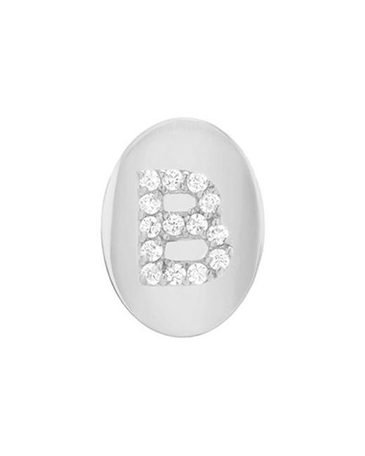 Mini Mini Jewels Framed Diamond Initial Earring in at