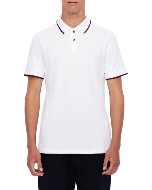 Armani Exchange Tipped Piqué Polo in at