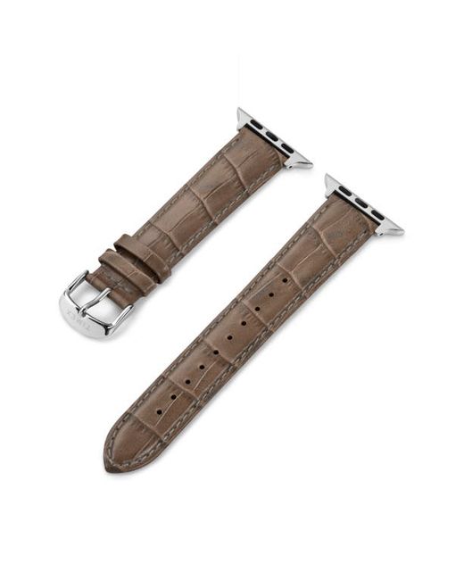 Timex® Timex Croc Embossed Leather Apple Watch Watchband in at