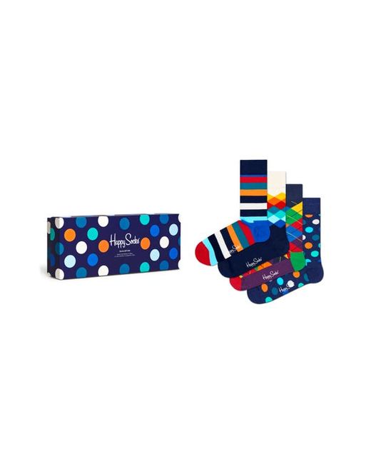 Happy Socks Multicolor 4-Pack Cotton Blend Sock Gift Set in at