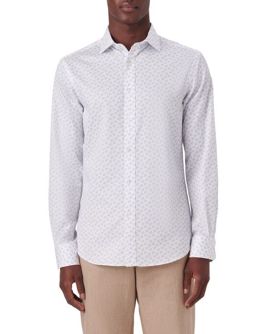 Bugatchi Medallion Print Button-Up Shirt in at