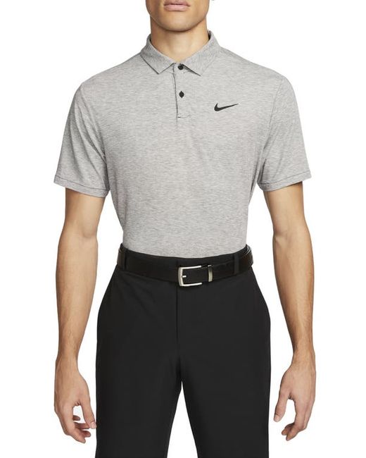 Nike Golf Dri-FIT Heathered Golf Polo in Black/Grey at