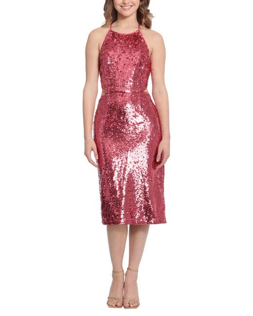 Donna Morgan For Maggy Sequin Cutout Cocktail Dress in at