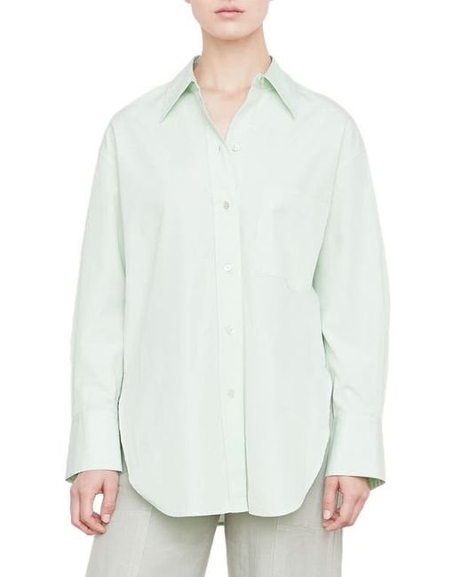 Vince Oversize Cotton Button-Up Shirt in at