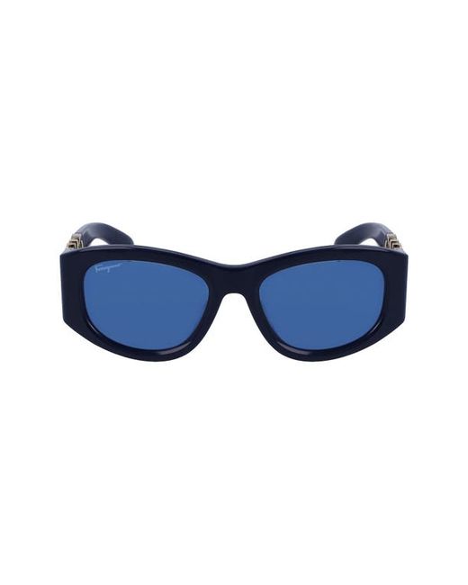 Ferragamo 53mm Polarized Oval Sunglasses in at