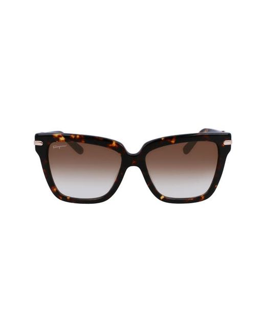 Ferragamo 57mm Polarized Rectangular Sunglasses in at