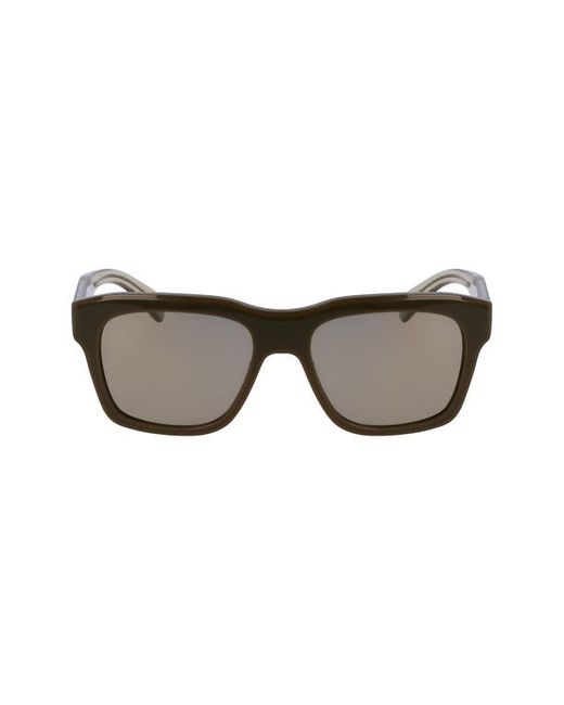 Ferragamo 56mm Polarized Rectangular Sunglasses in at