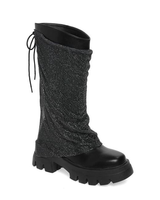 Azalea Wang Bloomfield Crystal Chainmail Boot in at