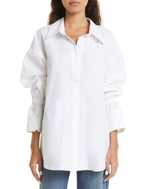 A.L.C. . Monica Oversize Bell Sleeve Cotton Button-Up Shirt in at