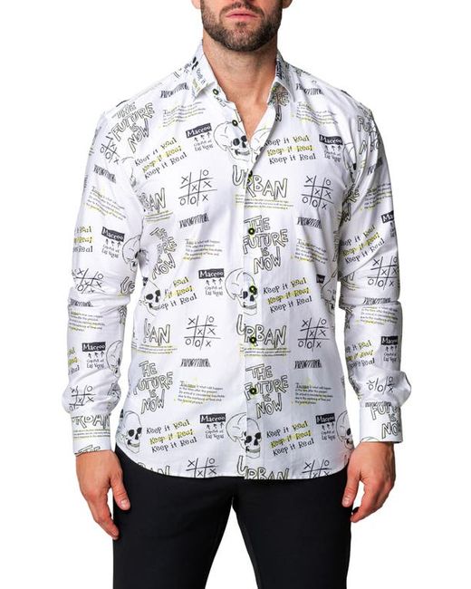 Maceoo Fibonacci Urban Contemporary Fit Button-Up Shirt in at