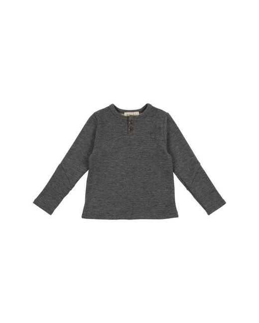 Manière Heather Long Sleeve Henley T-Shirt in at