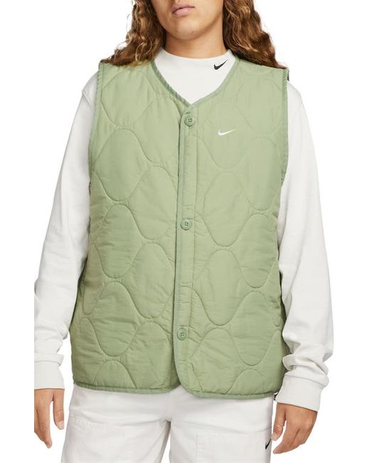 Nike Woven Insulated Military Vest in Oil White at