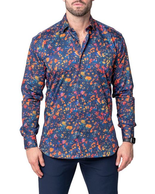 Maceoo Fibonacci Splat Contemporary Fit Button-Up Shirt at