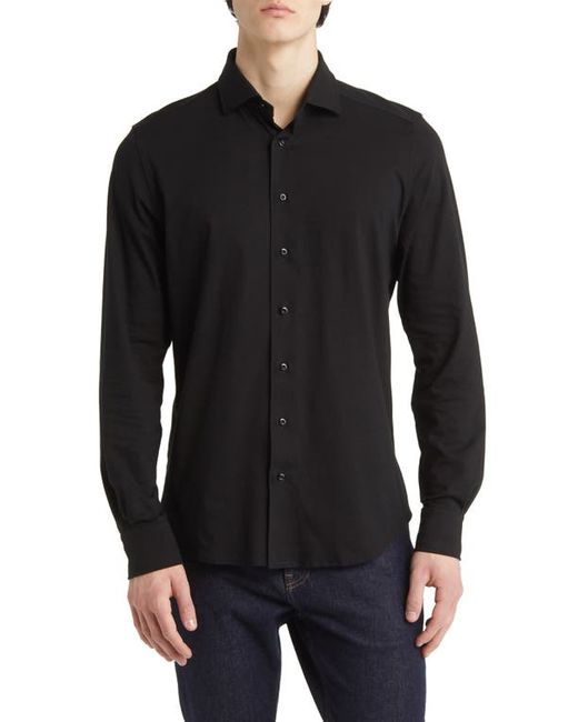 Emanuel Berg Modern Flex Cotton Blend Button-Up Shirt in at