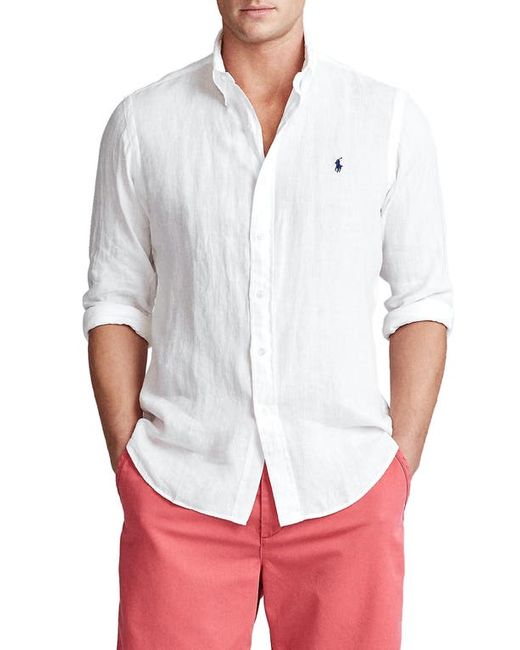Polo Ralph Lauren Solid Linen Button-Down Shirt in at