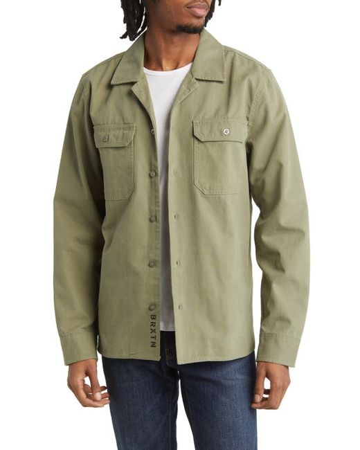 Brixton Bowery Surplus Cotton Overshirt in at