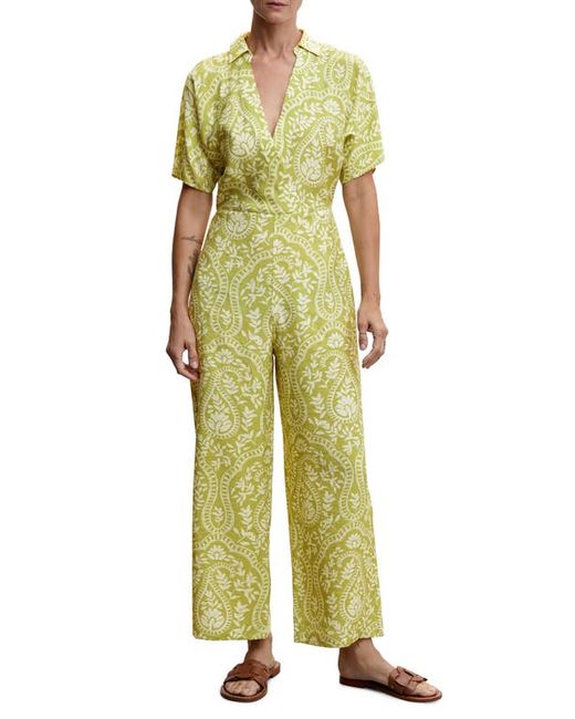 Mango Paisley Floral Print Jumpsuit in at
