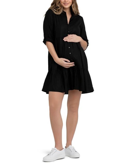 Ripe Maternity Adel Linen Blend Maternity/Nursing Dress in at