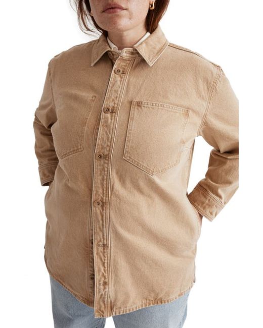 Madewell Botanical Yarn Dyed Denim Shirt-Jacket in at