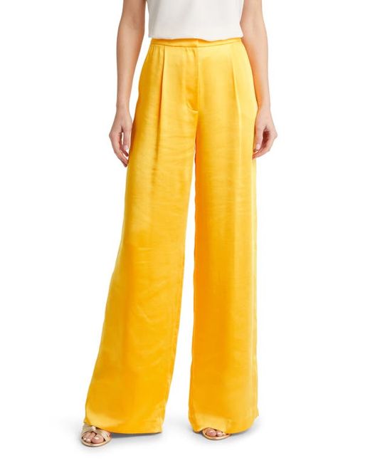 Milly Noelani Satin Cady Wide Leg Pants in at