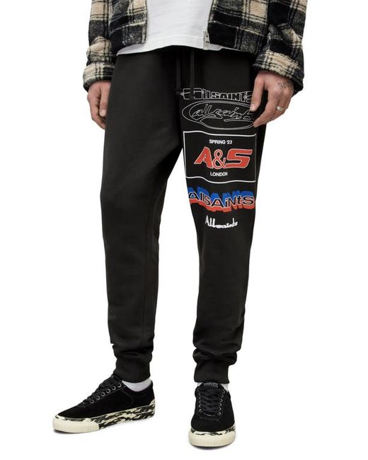 AllSaints Teamster Organic Cotton Graphic Joggers in at