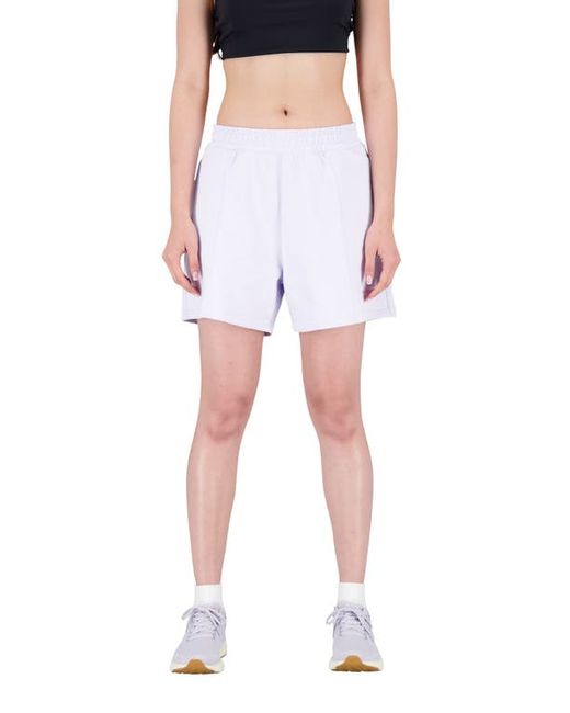 New Balance Nature State High Waist Cotton Blend French Terry Shorts in at