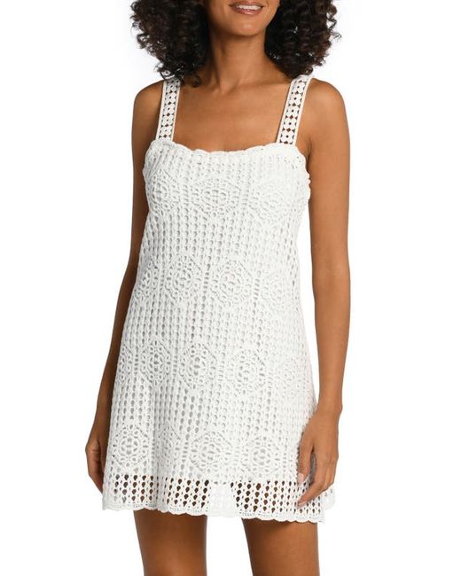 La Blanca Waverly Crochet Cover-Up Dress in at