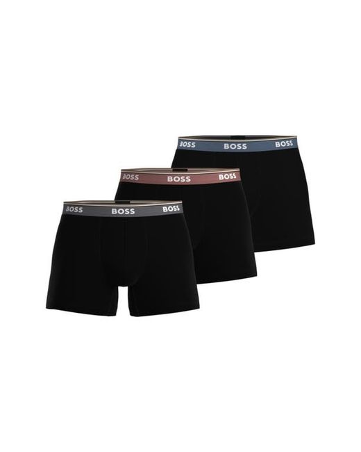 Boss Assorted 3-Pack Power Cotton Stretch Jersey Boxer Briefs in at