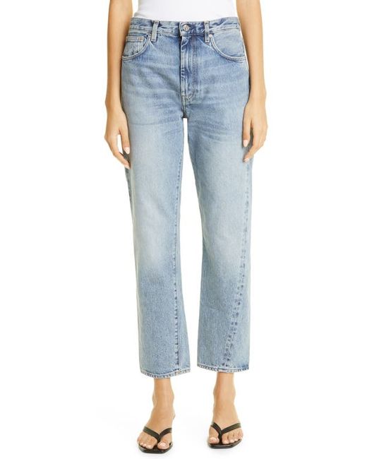 Totême Twisted Seam High Waist Straight Leg Jeans in at
