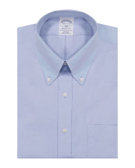 Brooks Brothers Non-Iron Regent Fit Dress Shirt in Sld Lb at 18.5 36