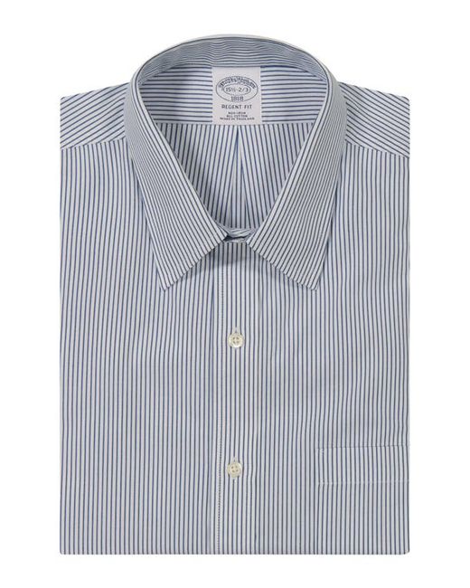 Brooks Brothers Non-Iron Regent Fit Dress Shirt in Str Bl at 17 32