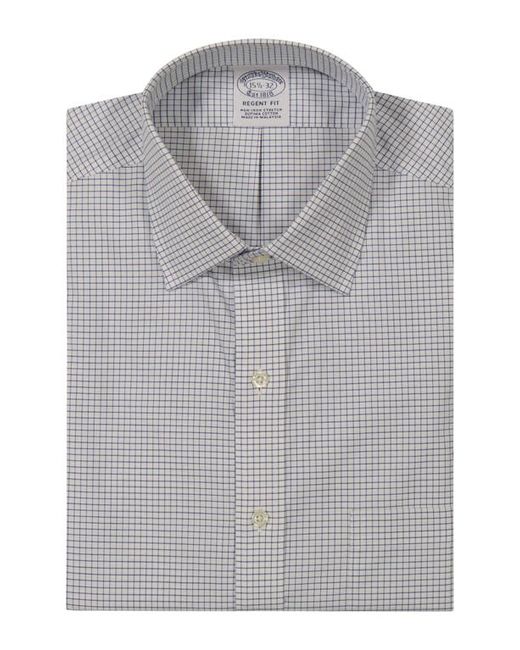 Brooks Brothers Non-Iron Regent Fit Dress Shirt in Gingnavy at 16 32