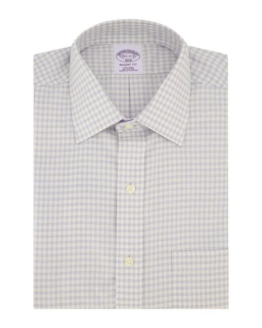 Brooks Brothers Non-Iron Regent Fit Dobby Dress Shirt in Chkwhtlavender at 16.5 32