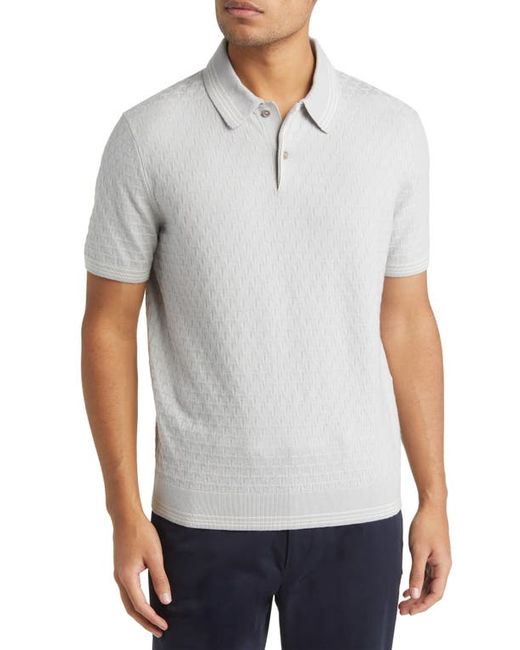 Ted Baker London Mahana Stitched Short Sleeve Polo Sweater in at