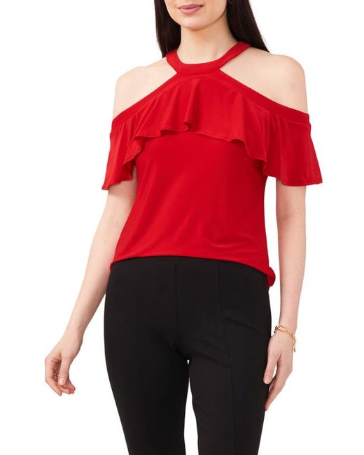 Chaus Ruffle Cold Shoulder Blouse in at