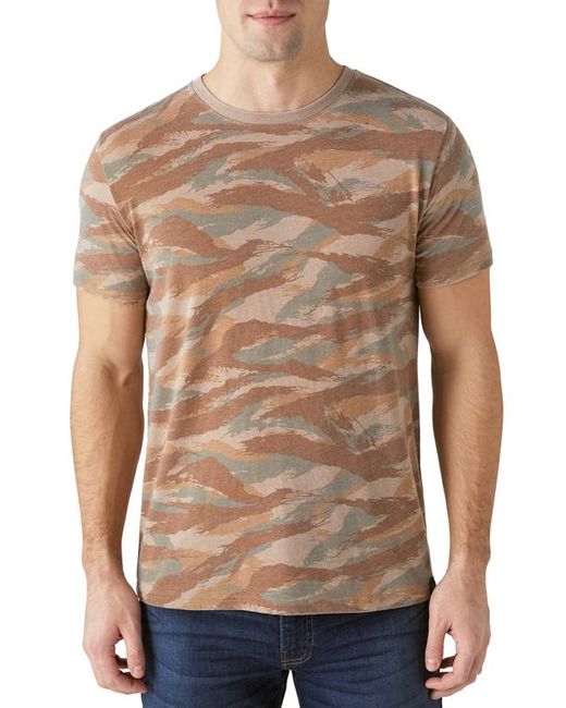 Lucky Brand Venice Camo Print Burnout T-Shirt in at