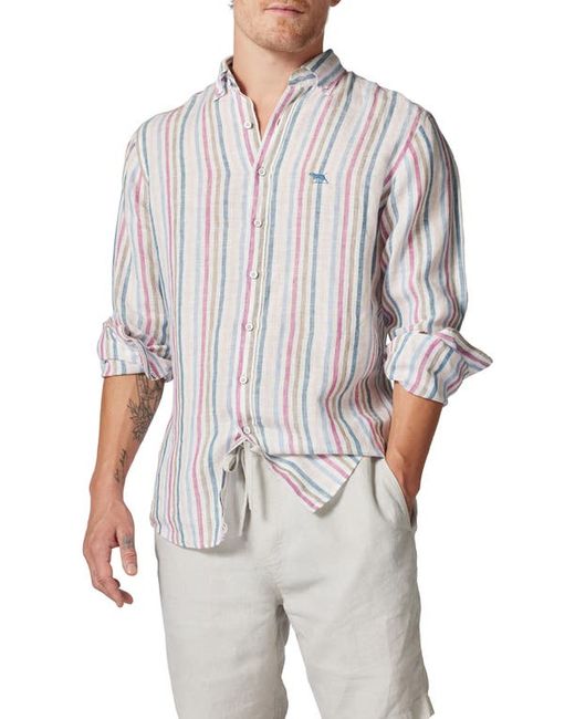 Rodd & Gunn Gimmerburn Stripe Linen Button-Up Shirt in at