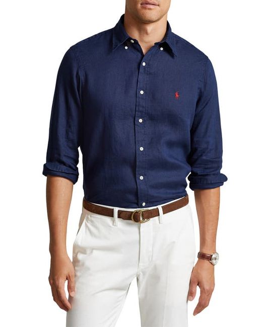 Polo Ralph Lauren Slim Fit Linen Button-Down Shirt in at