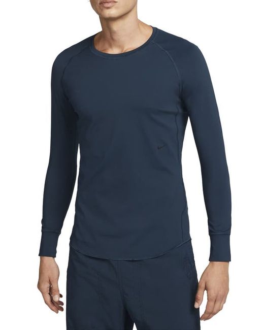 Nike Dri-FIT ADV APS Recovery Long Sleeve Training T-Shirt in Armory Navy/Black at