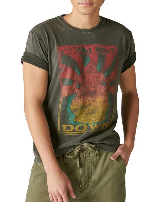 Lucky Brand Calm Ganesh Cotton Graphic Tee in at