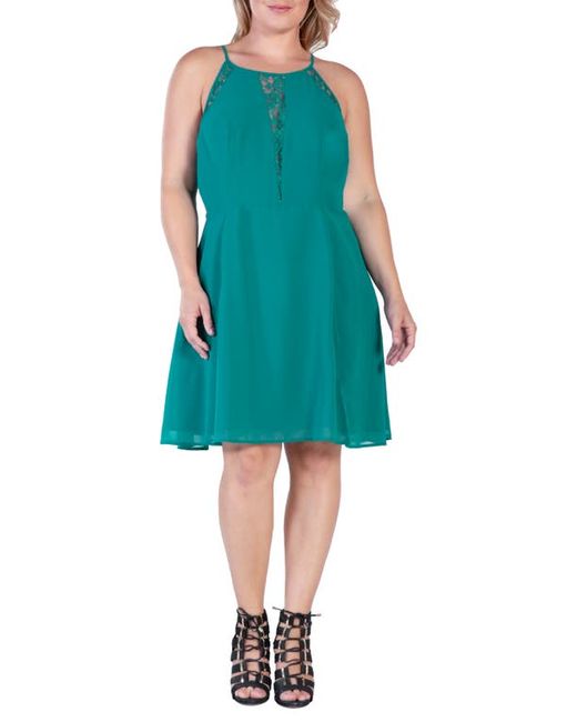 S And P Lace Keyhole Fit Flare Dress in at
