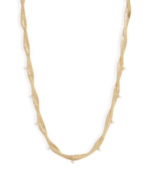 Nordstrom Cubic Zirconia Twisted Snake Chain Collar Necklace in at