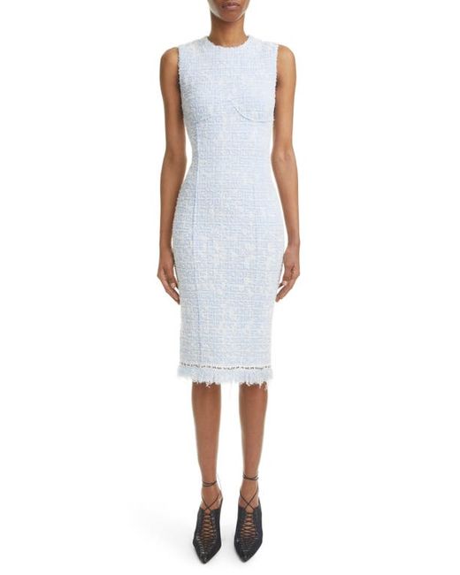 Givenchy Tweed Sleeveless Sheath Dress in 490-/White at
